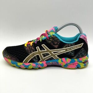 Asics Gel-Noosa Tri 8 Womens 6.5 Black Multi Color Running Shoes T356N Triathlon